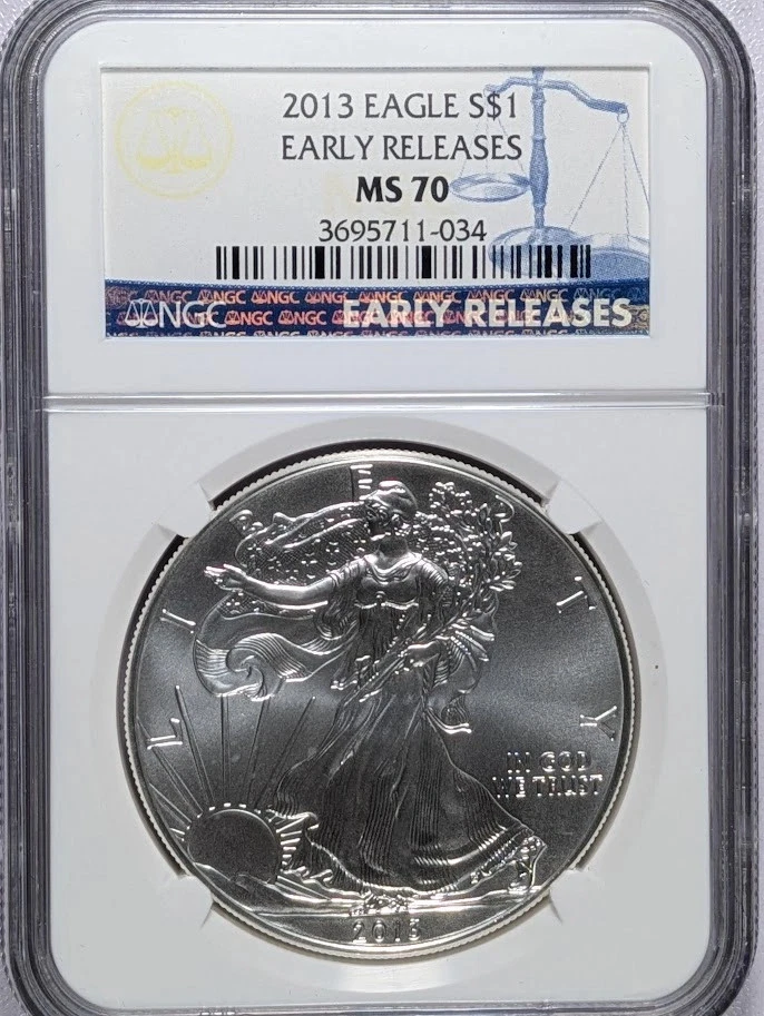 American Eagle MS 70 Graded 2013 Silver Bullion Coins for sale | eBay