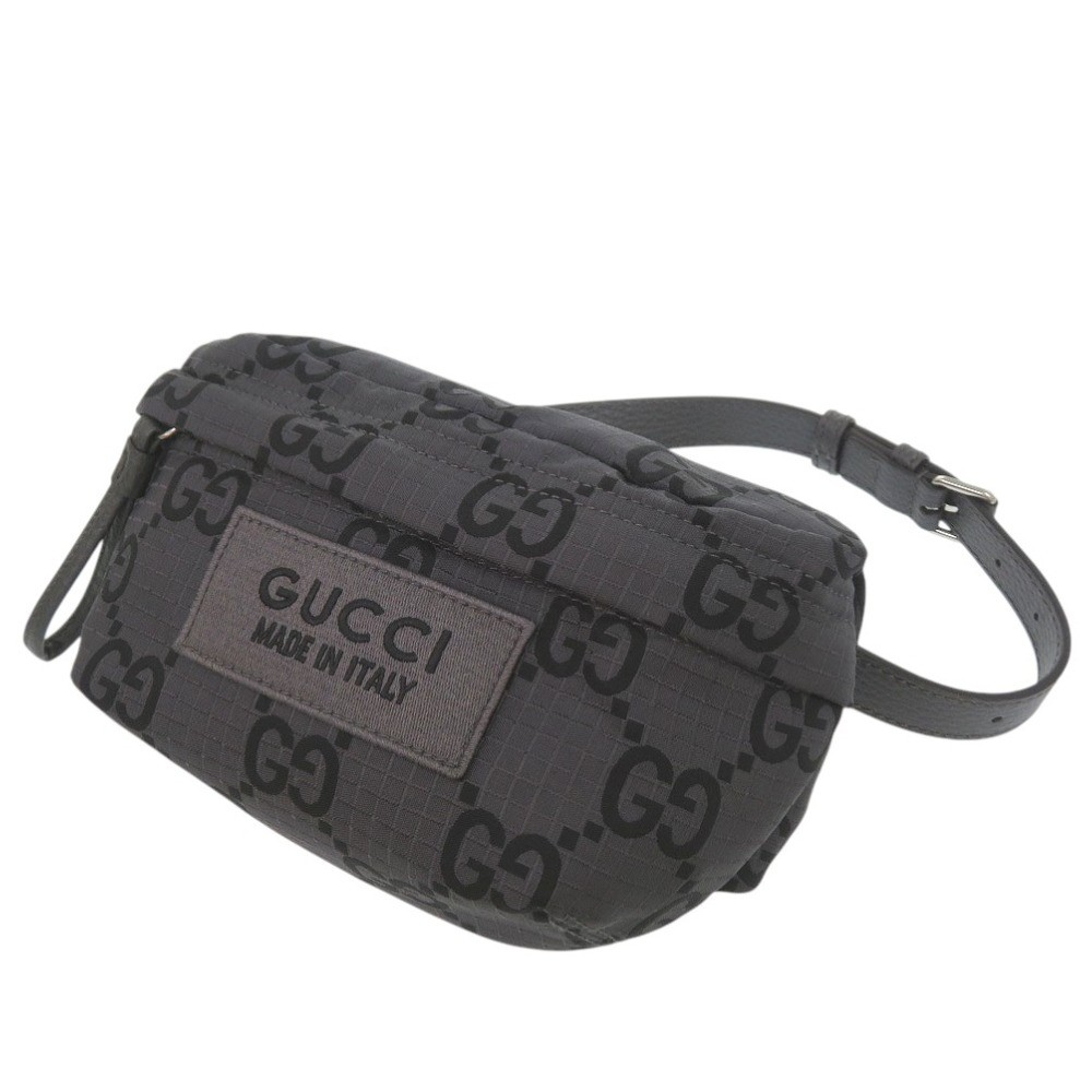 AUTHENTIC GUCCI 767934 GG Cross Body Bagbody bag Dark gray polyester