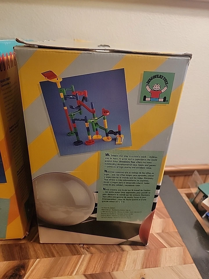 Marble Works Discovery Toys 1995 Marble Run. 66 Pieces and 10 Marbles 2 Boxes - Image 2 of 4