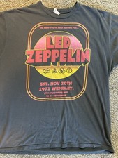Led Zeppelin 1971 Wembley Concert Graphic T-Shirt Size L Reproduction