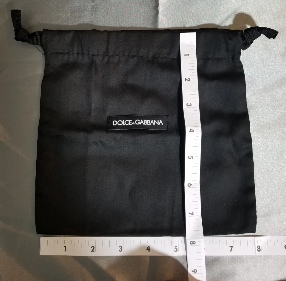 Dolce & Gabbana черный мешок для пыли на шнурке дорожное хранение 8 x 8 дюймов и сертификат - Изображение 2 из 4