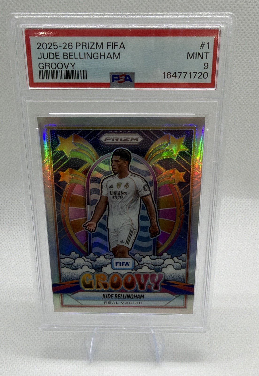 2025-2026 Panini Prizm Fifa Soccer Jude Bellingham Groovy #1 SP Case Hit