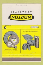 Matchbook Cover - Norton Abrasive grinding wheel 40 Strike