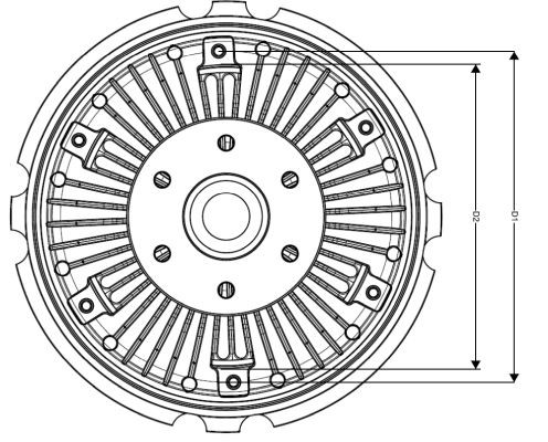 CLUTCH RADIATOR FAN 49020 FOR E2866DF01 D2866LF21/2866LF20/2866LF22 12.0L 6cyl - Picture 7 of 11