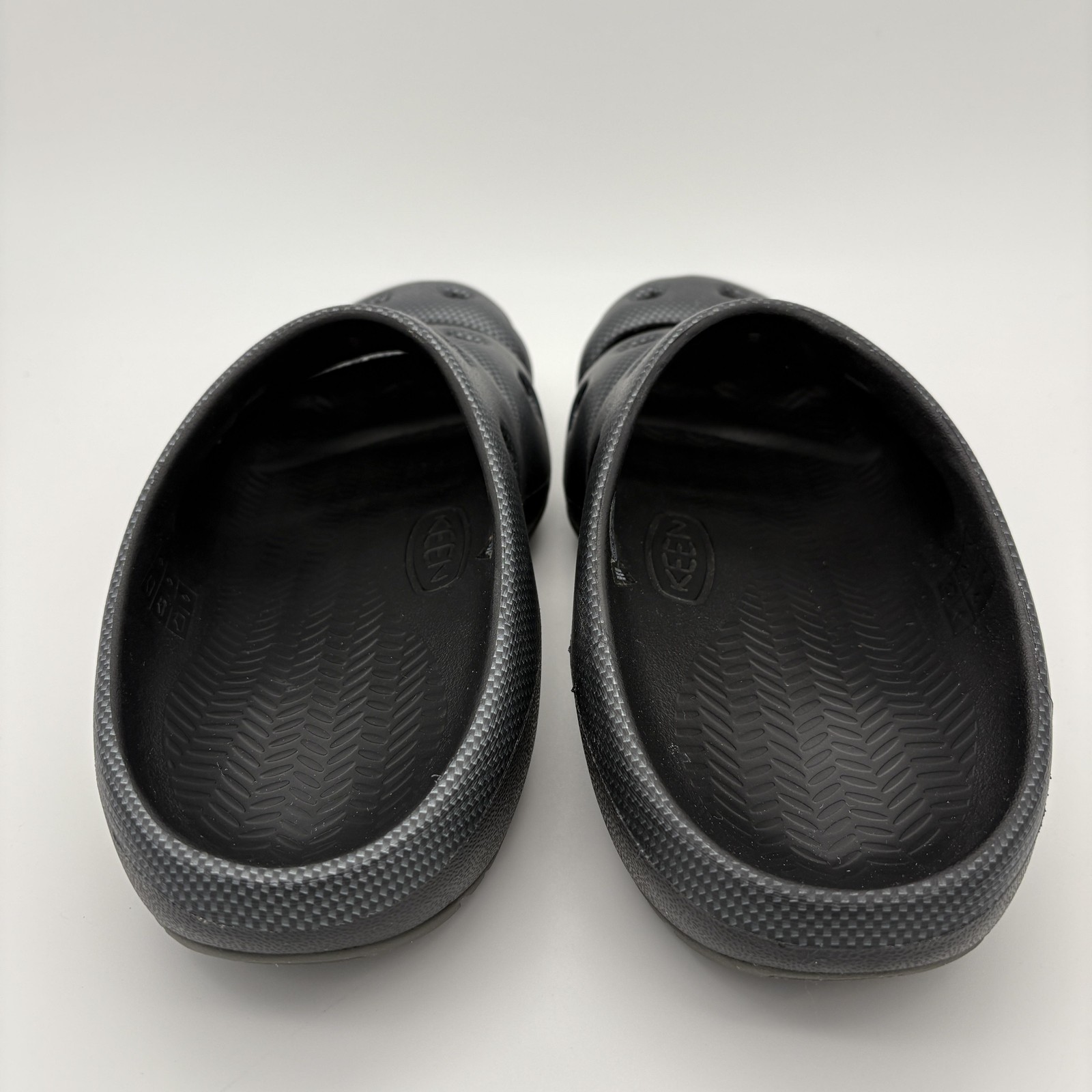 Scarpe Keen Yogui uomo taglia 9 nero grigio zoccoli slip on casual comode leggere