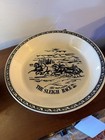 Royal China Sleigh Ride Pie Plate 10" Ceramic Blue Cream Transferware — photo 2
