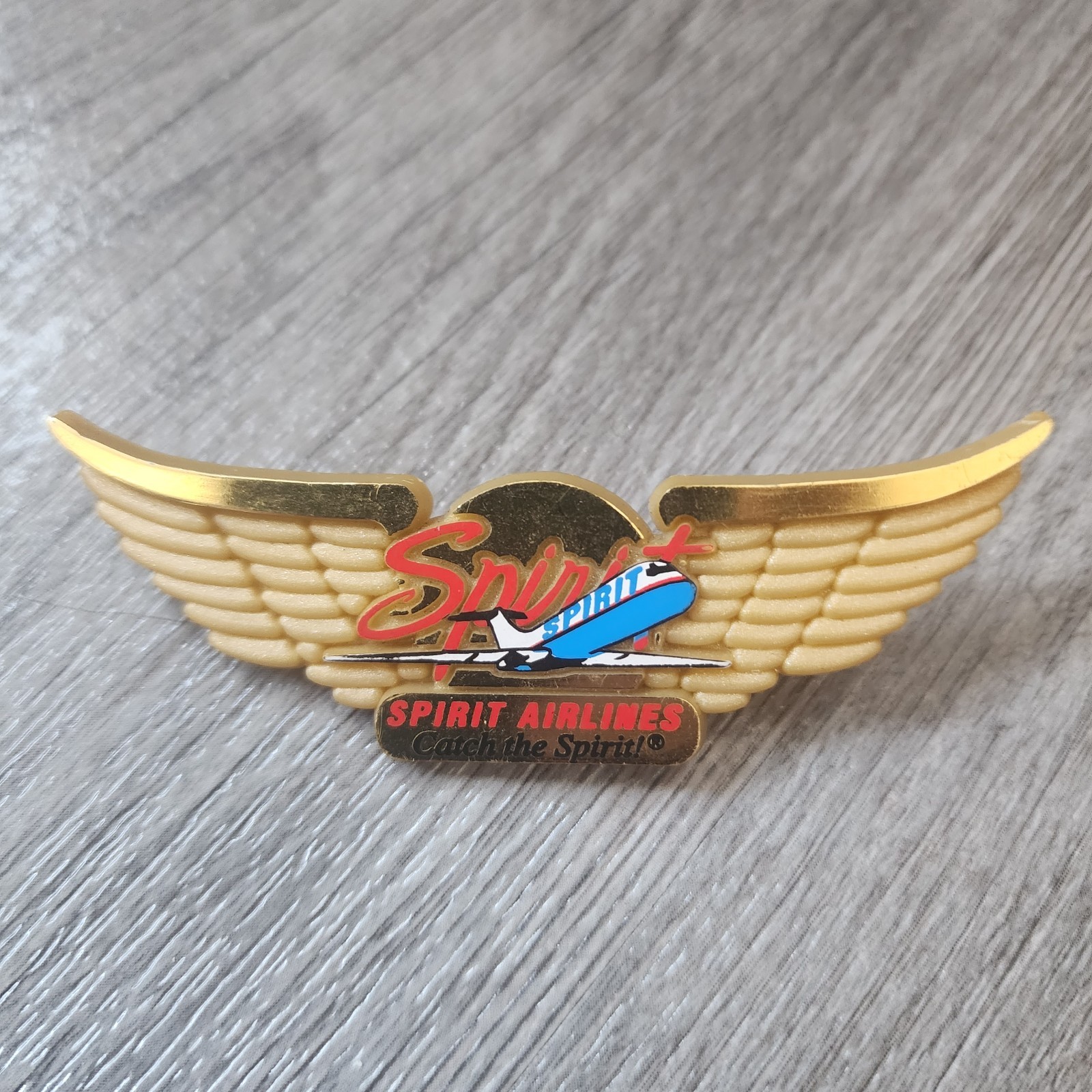 Vintage Spirit Airlines Kids Wings Pin Pilot Airline Plane Flight Attendant