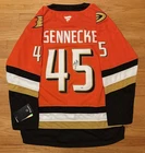 Beckett Sennecke Signed Anaheim Ducks Jersey PSA/DNA NHL Auto Hockey