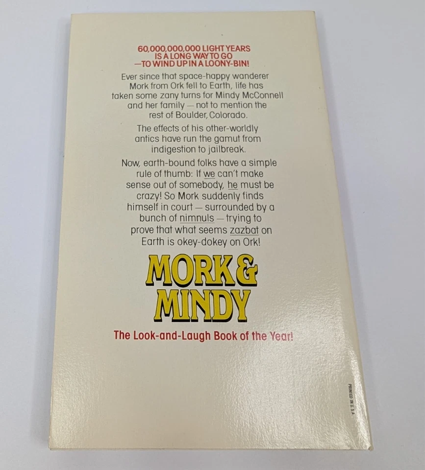 Mork & Mindy A Video Novel Vintage Paperback Book Classic TV Photos (1979) - Image 3 of 4