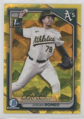 2024 Bowman Chrome Draft Sapphire Yellow 44/75 Josiah Romeo #BDC-184 6ns