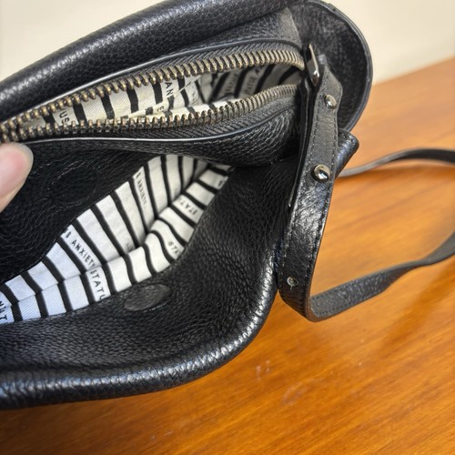 Status Anxiety Crossbody Bag Handbag Black Pebbled Leather - Picture 13 of 13