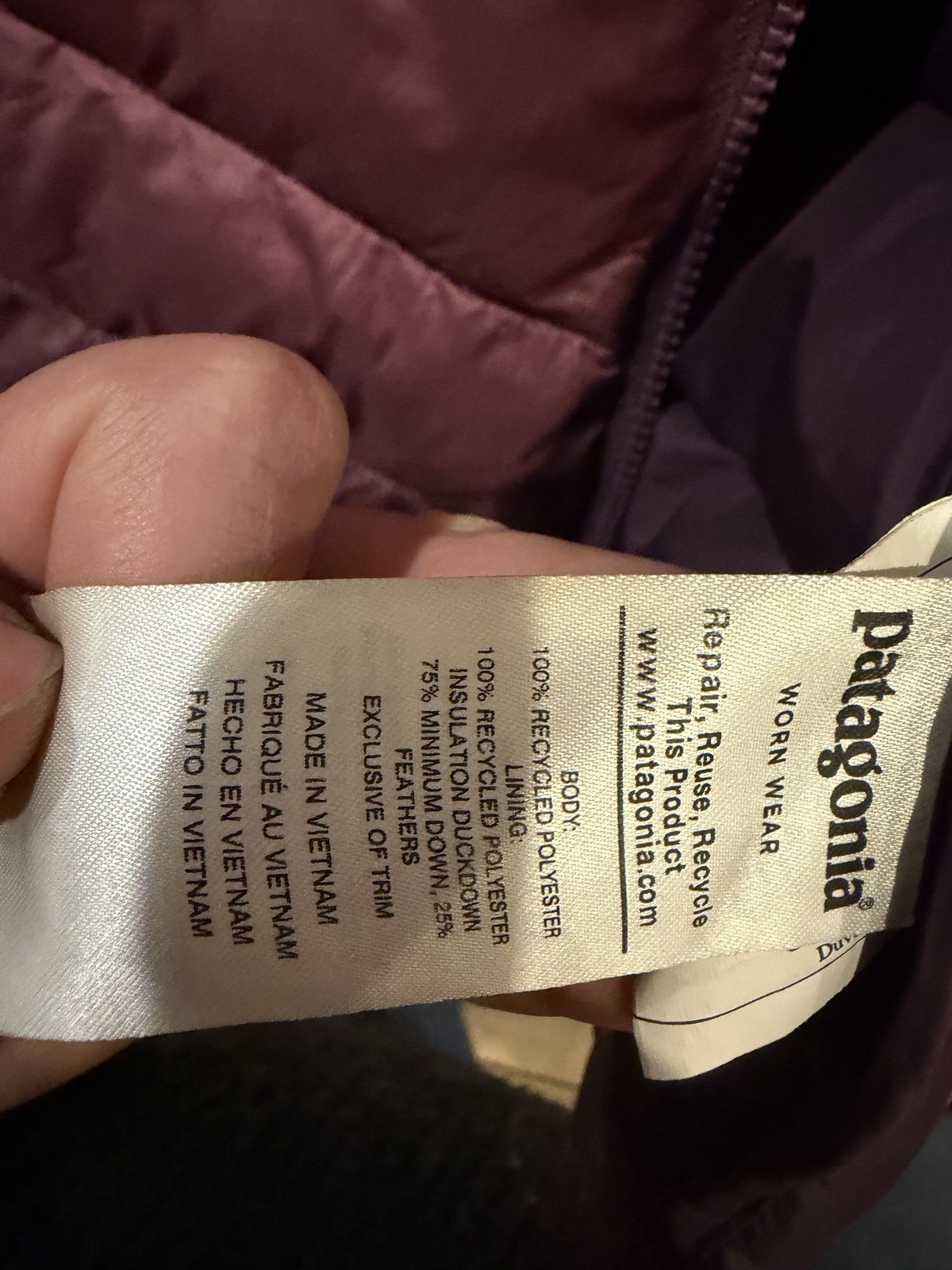 PATAGONIA Women’s Double Layer Down and Shell Jacket Coat Size M image 9