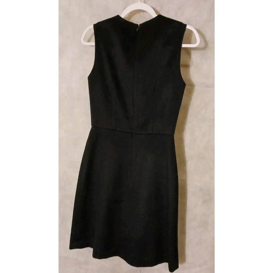 Tocca Womens Black Sheath 100% Wool Size 6 Fully Lined Sleeveless - Image 2 of 4