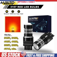 Auxito 3157 3156 Led Red Brake Tail Light Turn Signal Bulbs Polarity Free 2-20x