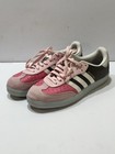 Size 12- Adidas Unisex Velosamba Leather Cycling Shoes, Charcoal/White/Pink.