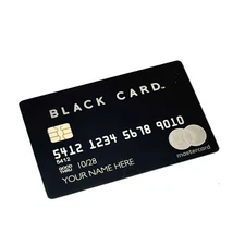 MC BLK Metal Credit Card Replica – Customizable Name