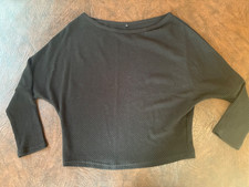 Size M Off Shoulder Top Black Dolman Sleeves Stretch