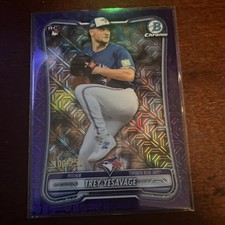 Trey Yesavage 2026 Bowman Chrome Purple Mojo Refractor 100/250 RC #41