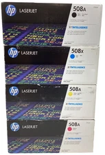 Genuine HP LaserJet 508A & 508X  Toner Cartridge Set CF360A CF361X CF362A CF363A