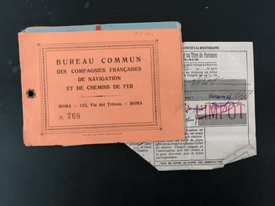 1924 - Internationale Bahntickets PLM, Nizza, Rom