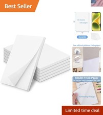 Blocs de notas de 4x6 pulgadas, paquete de 6 almohadillas para rascar en blanco, 50 hojas por bloc de notas para Wri...
