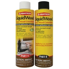Abatron LiquidWood Epoxy Resin 2 Part Wood Hardener and Consolidant, 12 Ounce