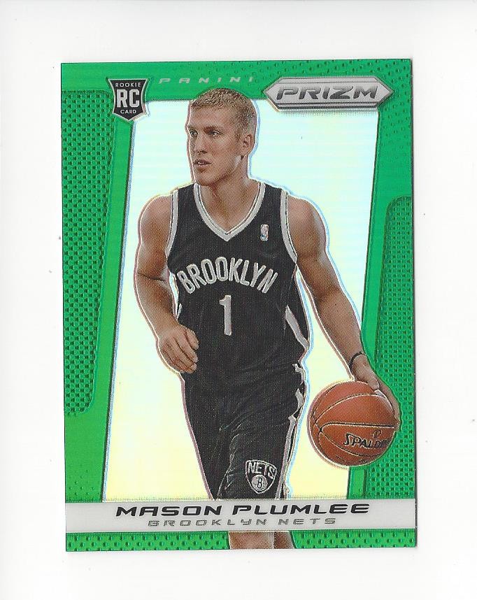 2013-14 Panini Prizm Green Prizms #288 Mason Plumlee RC Rookie Nets Spurs