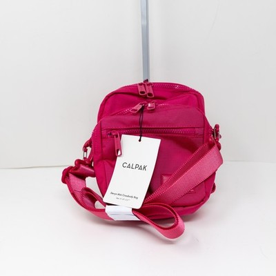 NEW Calpak Stevyn Mini Nylon Crossbody Water Bottle Holder Purse Bag Dragonfruit