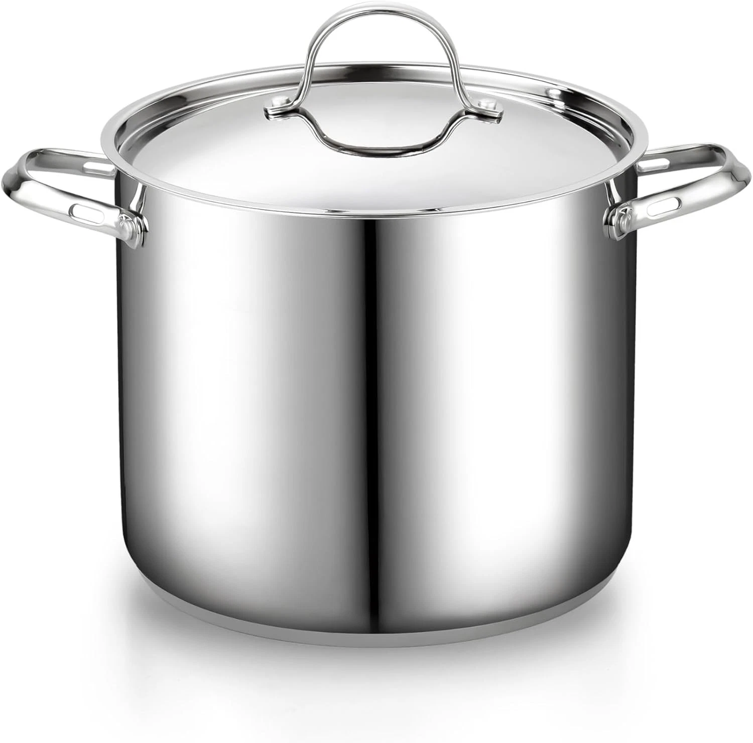 18/10 Stainless Steel Stockpot 12-Quart Classic Deep Cooking Pot Canning