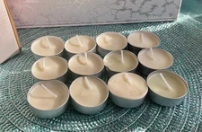 Coconut & Vanilla Soy Tealights 12 Ct Handmade w Fragrant & Essential Oil 💕