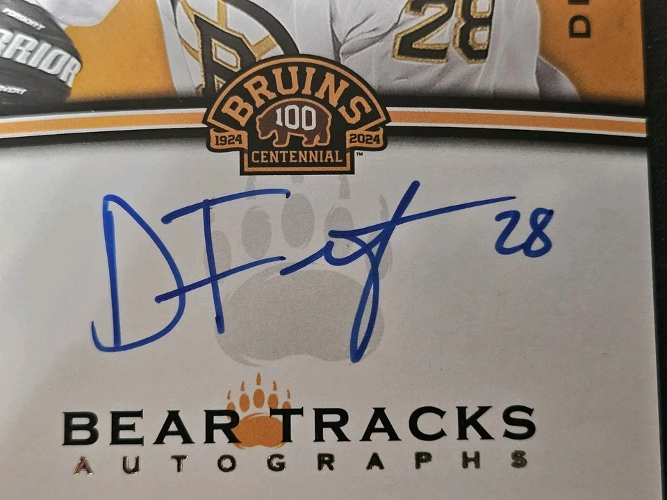 23-24 Upper Deck Bruins Centennial Derek Forbort 🚨🚨🚨 Bear Tracks Auto - Image 2 of 3