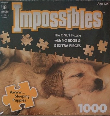 Impossibles Puzzle 1000 Teile Awww Sleeping Puppies neu versiegelt von Bepuzzled