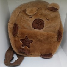 2025 Kawaii Capybara Plush Backpack Versatile Cartoon Funny Tote Bag