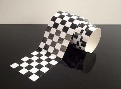 Karoband Chequered Flag Cafe Racer Rallyestreifen Zielflagge Aufkleber Folie - Bild 1 von 4