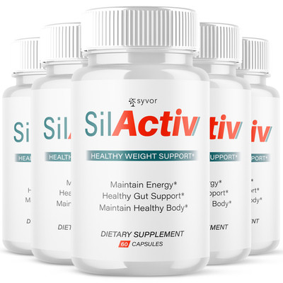 (5 Pack) SilActiv Advanced Energy & Fitness Max Supplement Sil Activ 300 Capsule