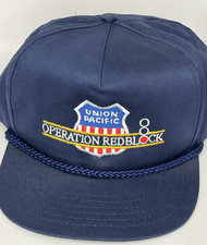 Vintage Union Pacific Hat Operation Red Block Railroad Rope