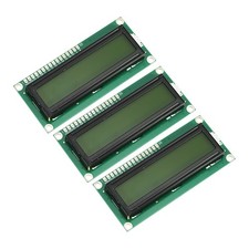 3Pcs LCD 1602 Display Module 5V, Yellow Display Screen Backlight 16x2 72x24mm