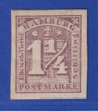 Hamburg Wappen 1 1/4 Schilling Mi.-Nr. 12 ND II U ungebraucht * gpr. ENGEL BPP