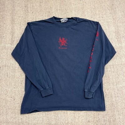 Vintage Aeropostale Shirt Mens XL Blue 1990s Long Sleeve