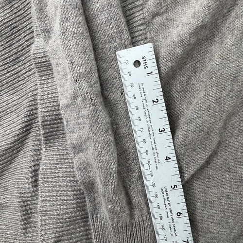 Barneys New York 100% Cashmere Women's Size Medium Open Front Cardigan Taupe - Picture 6 of 12