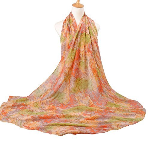 --Women Mixed Color Cotton Voile Scarf Colorful Printed Summer Shawl Autumn W... - Picture 2 of 5