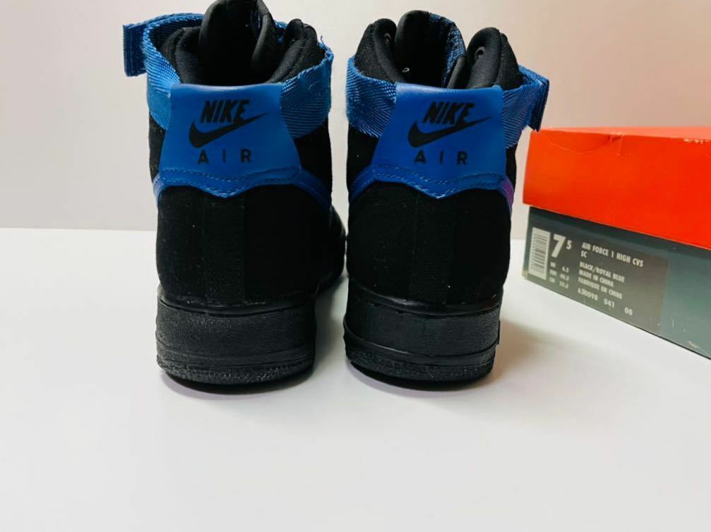 NIKE AIR FORCE 1 HI CVS BLACK / ROYAL BLUE US7.5 1994 NIKE AIR FORCE 1 HI CVS BLACK / ROYAL BLUE US7.5 1994