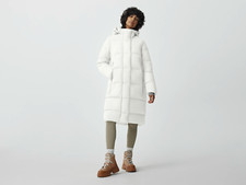 Canada Goose Byward Parka Pastels Womens White Uk 12 Medium Rrp £995 #b64
