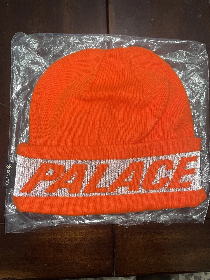 Дворец скейтбордов Goretex Beanie шляпа крышка оранжевый светоотражающий жаккард - Изображение 3 из 4