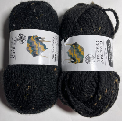 LOOPS & THREADS CHARISMA 2 Pk BLACK TWEED. I Combine Shipping. See Details.