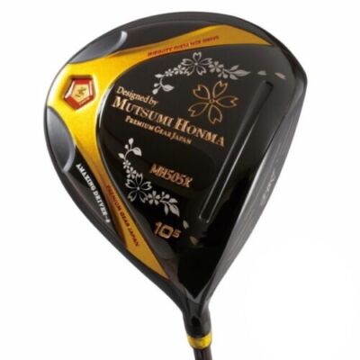 MUTSUMI HONMA Golf Club MH505X 505cc Driver Wood Carbon Shaft Black R, SR-Flex