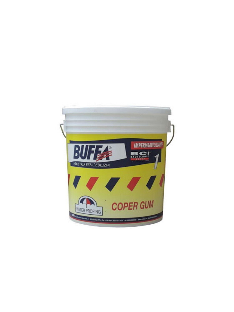 GUAINA LIQUIDA ELASTOMERICA IMPERMEABILIZZANTE GRIGIO Kg. 1 Coper Gum Buffa