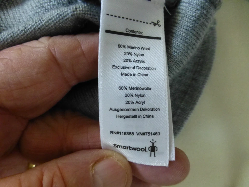 Vestido/Túnica Smartwool Cuello Capucha Talla Grande Gris Mezcla Lana Merino ¡Excelente! Foto 4 de 4