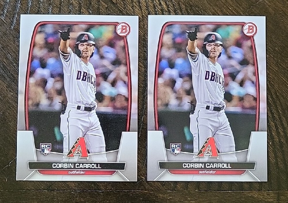 (2×) 2023 Bowman 73 Corbin Carroll RC - Diamondbacks