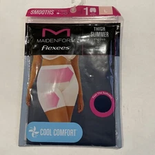 MAIDENFORM Flexees FP0060 Thigh Slimmer COOL COMFORT Shapewear navy  New S Small